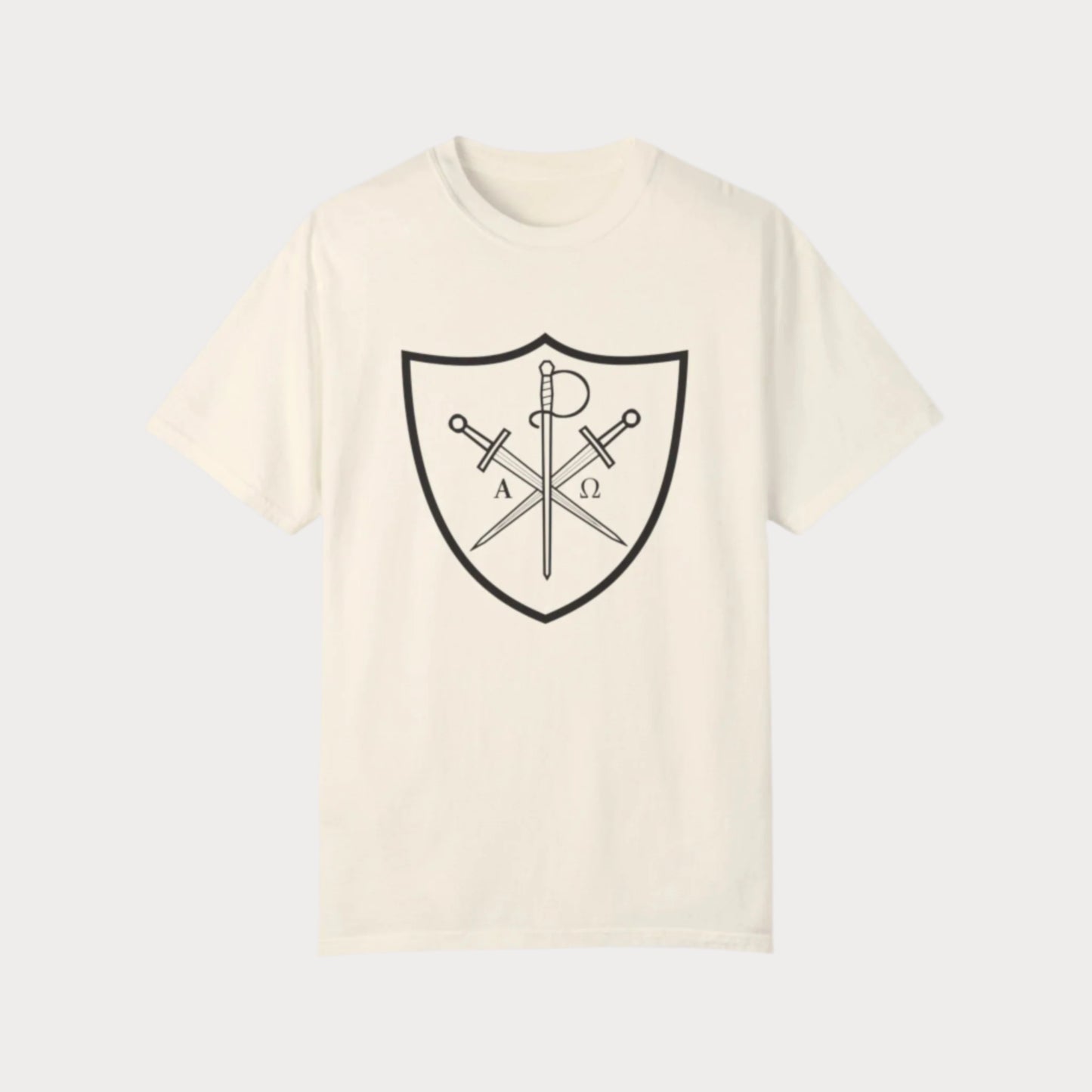 Chi Rho - Alpha & Omega Shield T-Shirt
