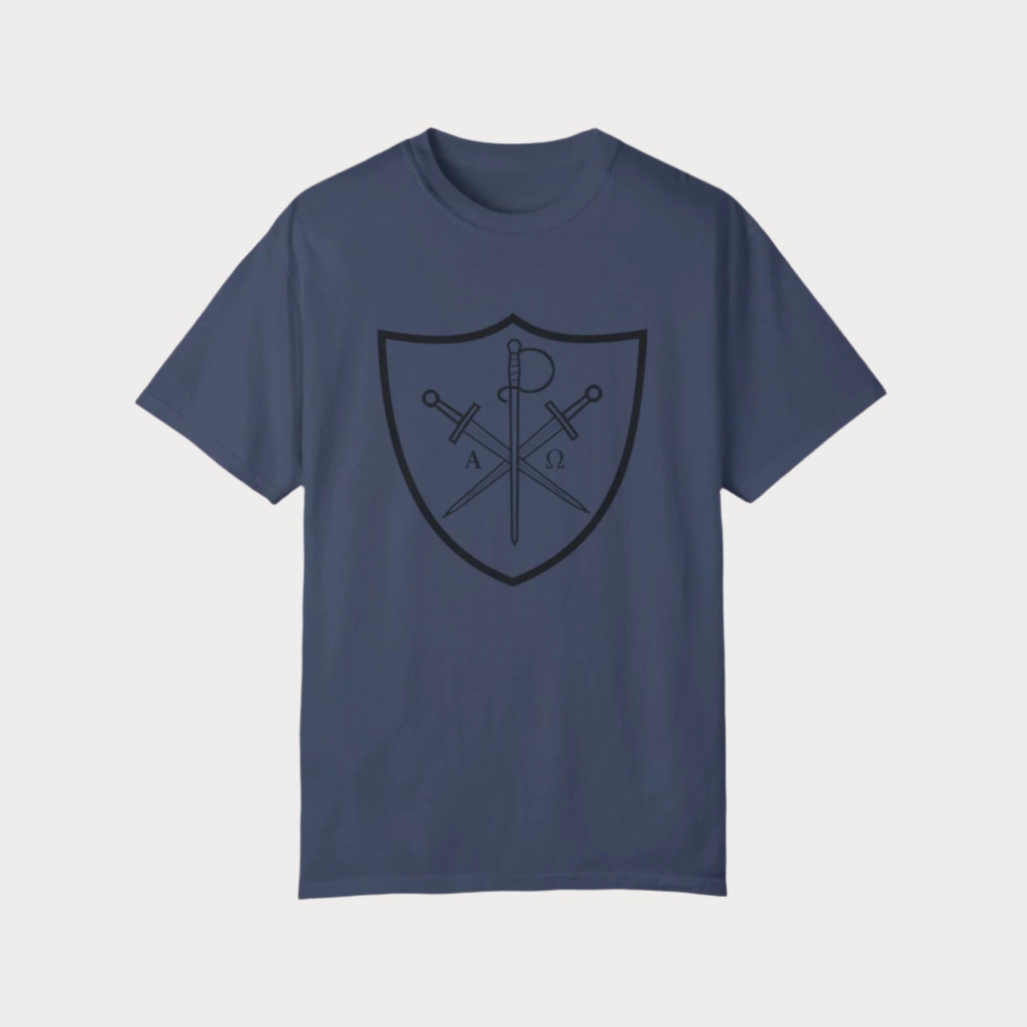 Chi Rho - Alpha & Omega Shield T-Shirt