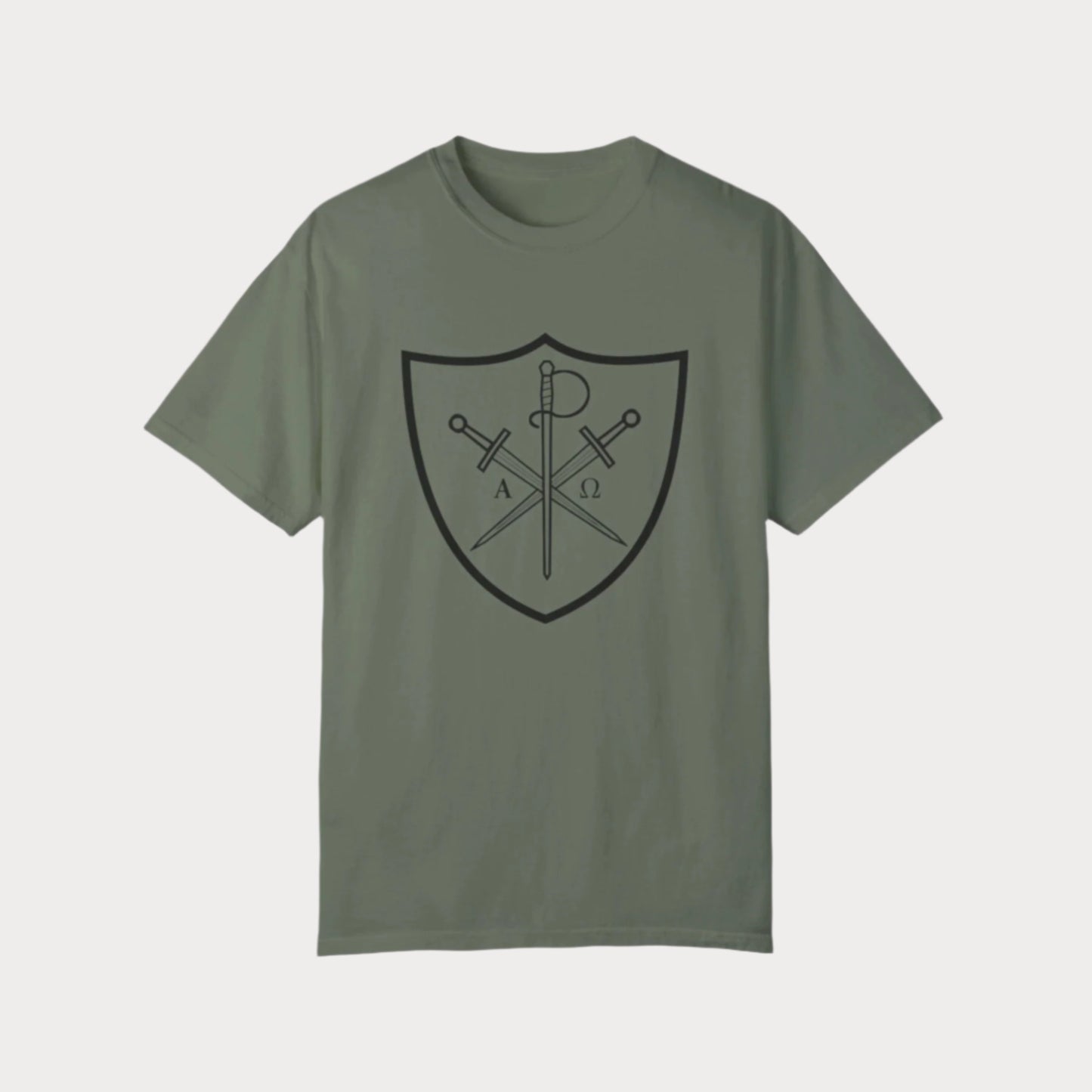 Chi Rho - Alpha & Omega Shield T-Shirt