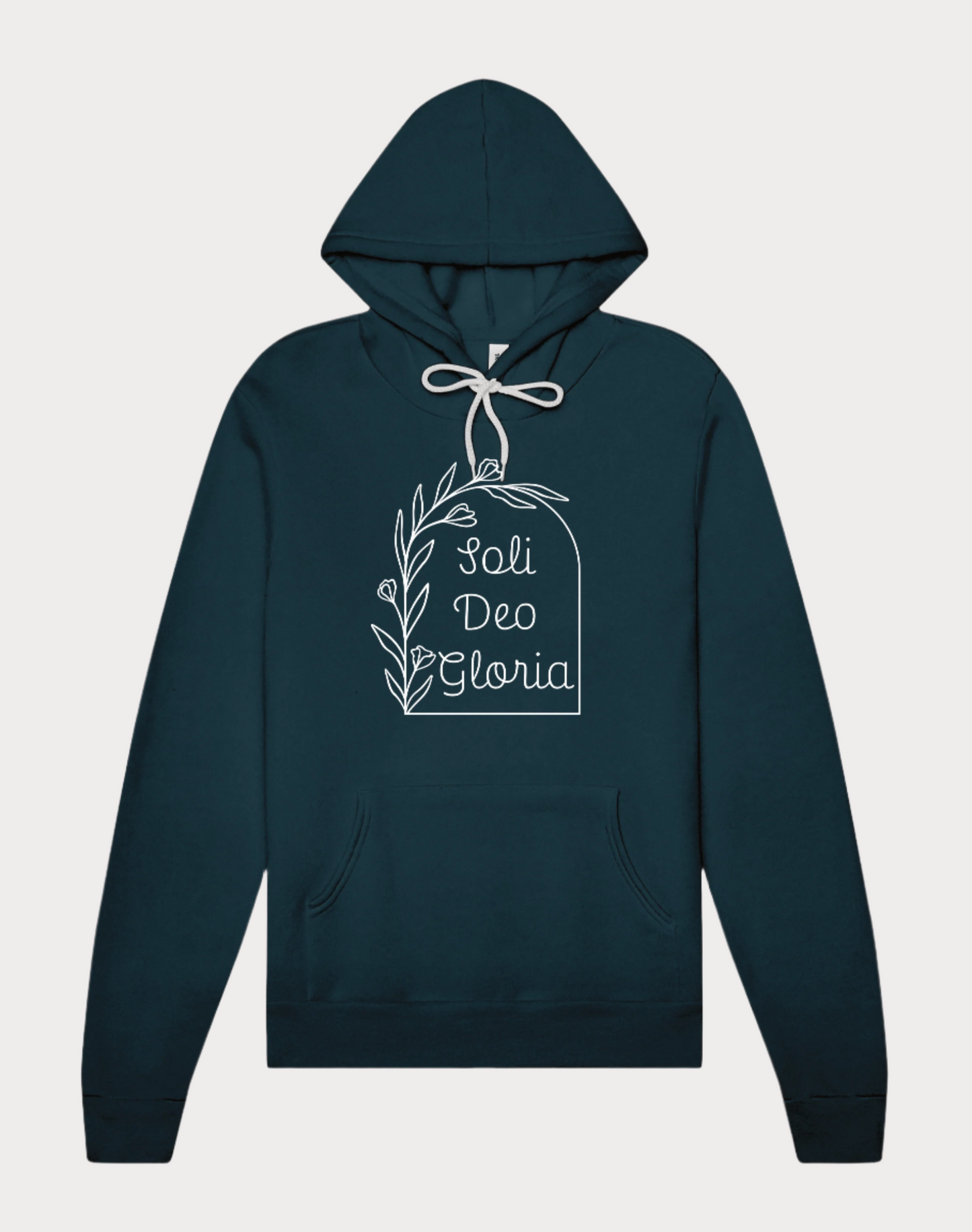 Solid Deo Gloria Floral Hoodie