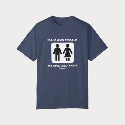 Created Male and Female T-Shirt