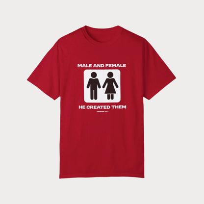 Created Male and Female T-Shirt