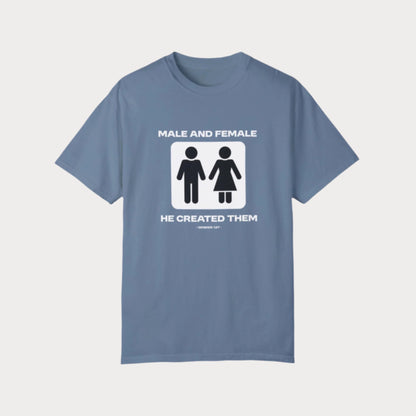 Created Male and Female T-Shirt