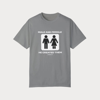 Created Male and Female T-Shirt