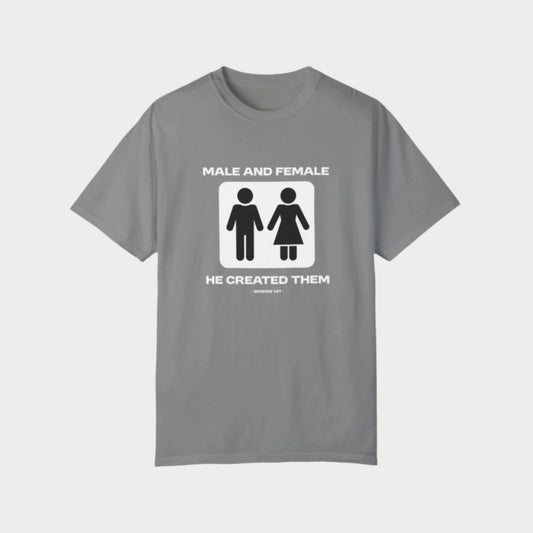 Created Male and Female T-Shirt