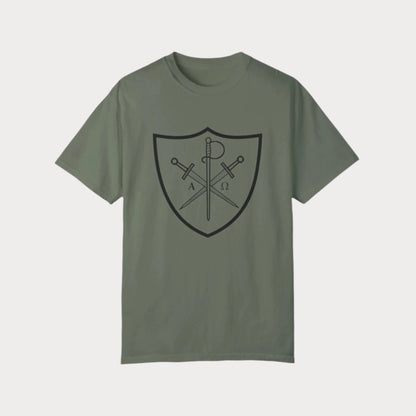 Chi Rho - Alpha & Omega Shield T-Shirt
