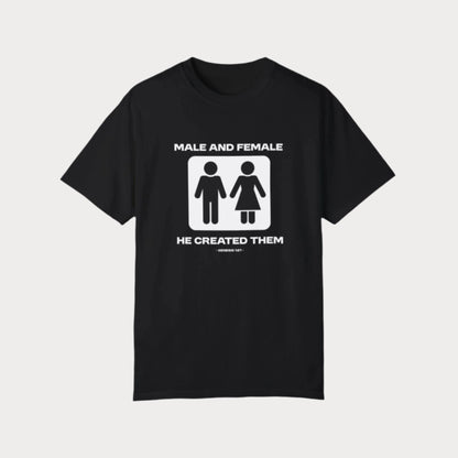 Created Male and Female T-Shirt