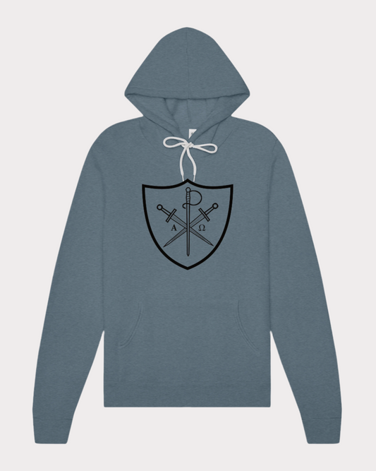 Chi Rho - Alpha & Omega Shield Hoodie