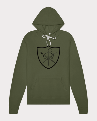 Chi Rho - Alpha & Omega Shield Hoodie