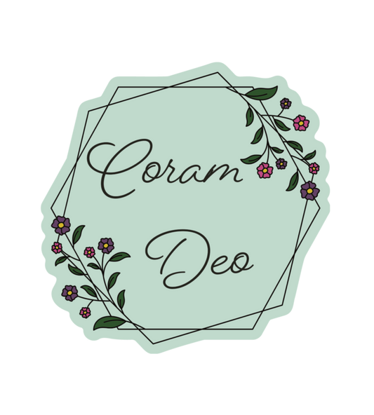 Coram Deo Floral Sticker
