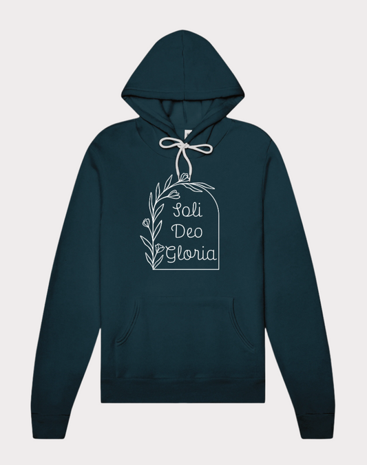 Solid Deo Gloria Floral Hoodie