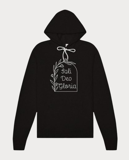 Solid Deo Gloria Floral Hoodie